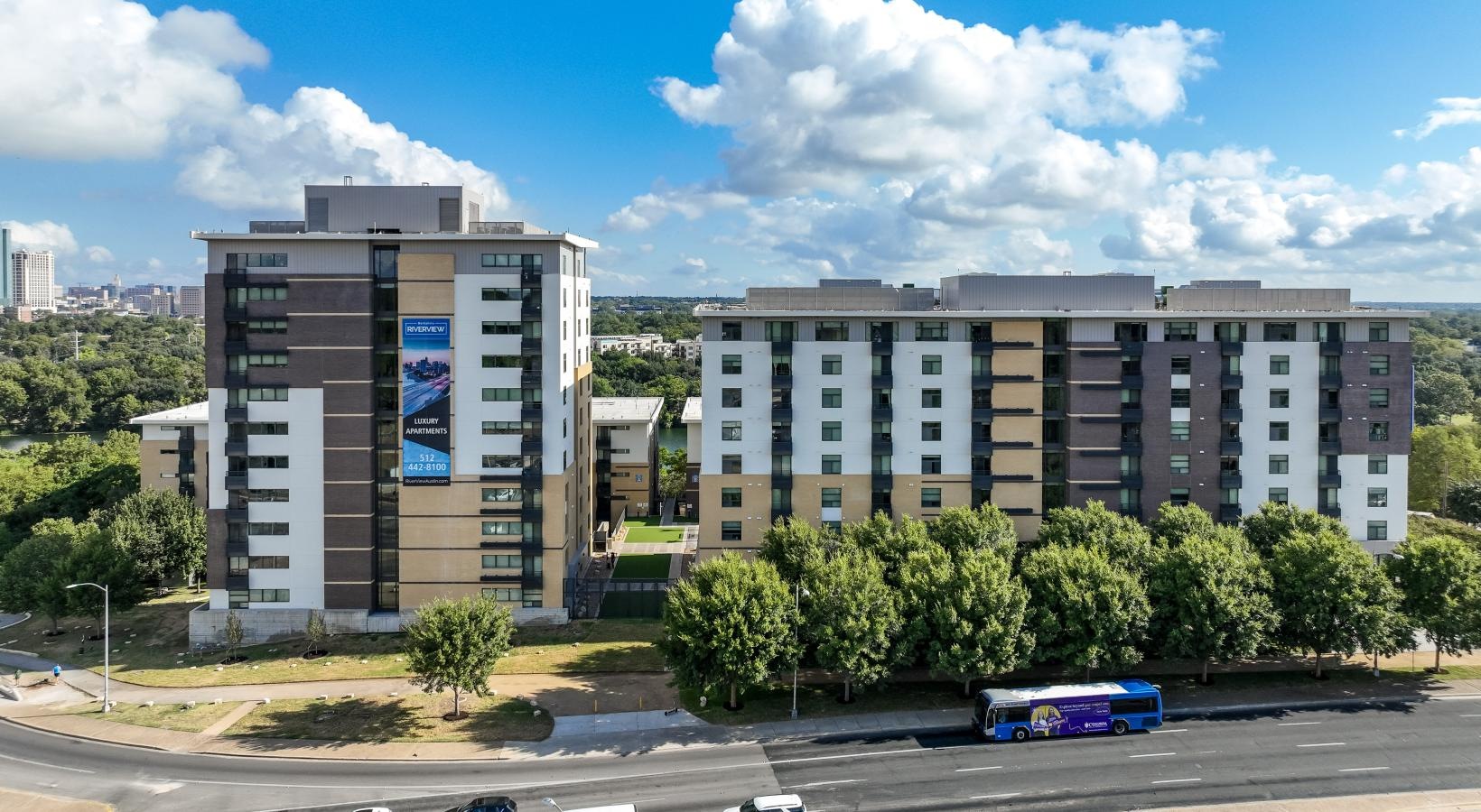Settle into comfort at Berkshire Riverview a large building with a parking lot