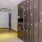 a hallway with many lockers