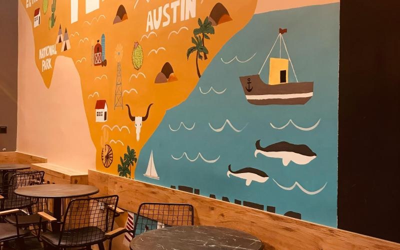 a painting on a wall